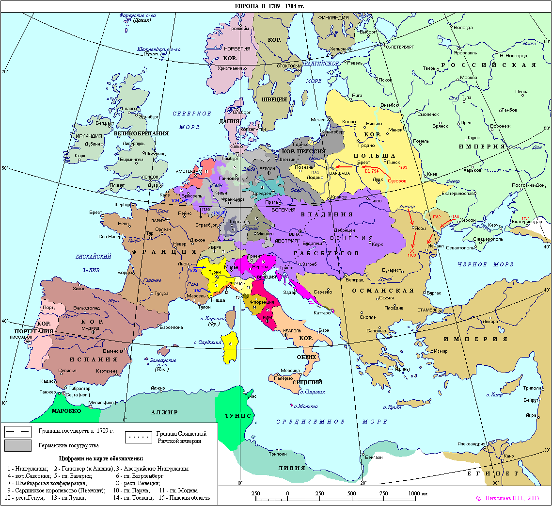 Европа в эпоху наполеоновских войн (хронология событий)